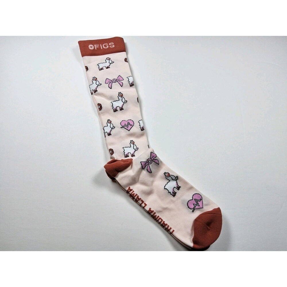 FIGS Compression Trauma Llama Nurse Medical Socks Size L